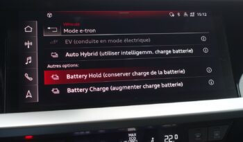 AUDI A3 SPORTBACK 45 COMPETITION TFSI E TRON S-TRONIC 245 CH HYBRIDE RECHARGEABLE S-LINE complet