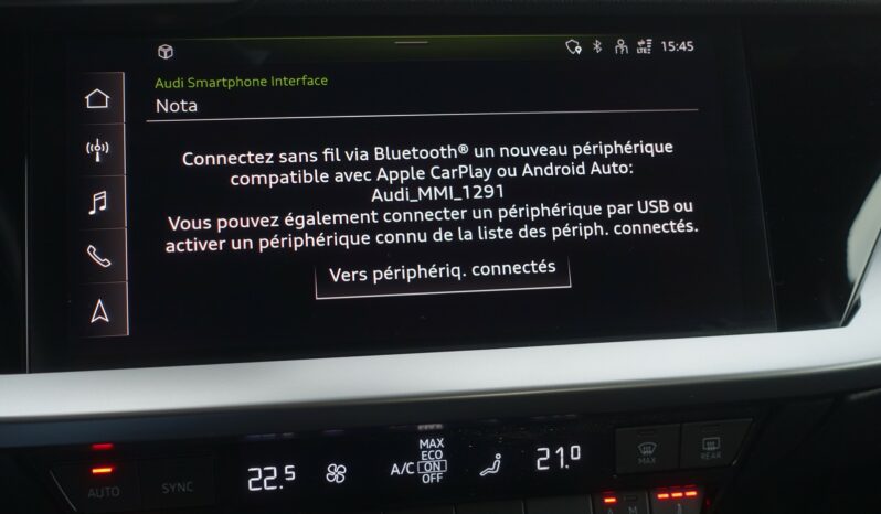 AUDI A3 SPORTBACK 40 TFSI E TRON S-TRONIC 204 CH HYBRIDE RECHARGEABLE  S-LINE complet