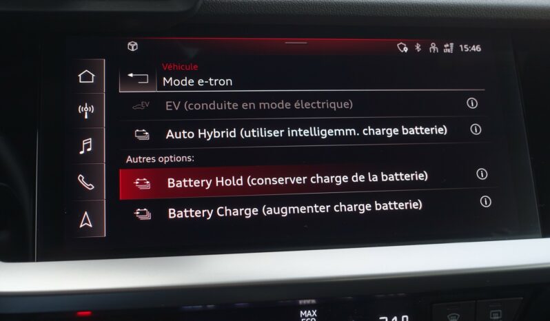 AUDI A3 SPORTBACK 40 TFSI E TRON S-TRONIC 204 CH HYBRIDE RECHARGEABLE  S-LINE complet