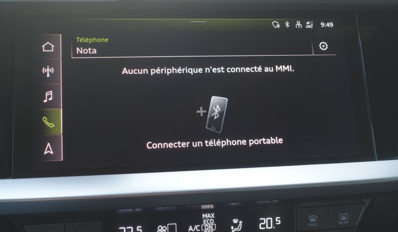 AUDI A3 SPORTBACK 40 TFSI E TRON S-TRONIC 204 CH HYBRIDE RECHARGEABLE S-LINE complet