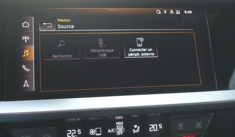 AUDI A3 SPORTBACK 40 TFSI E TRON S-TRONIC 204 CH HYBRIDE RECHARGEABLE S-LINE complet