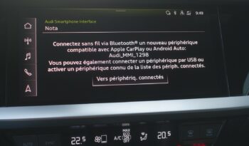 AUDI A3 SPORTBACK 40 TFSI E TRON S-TRONIC 204 CH HYBRIDE RECHARGEABLE S-LINE complet