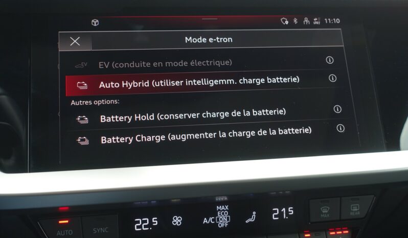 AUDI A3 SPORTBACK 40 TFSI E S-TRONIC 204 CH HYBRIDE RECHARGEABLE complet