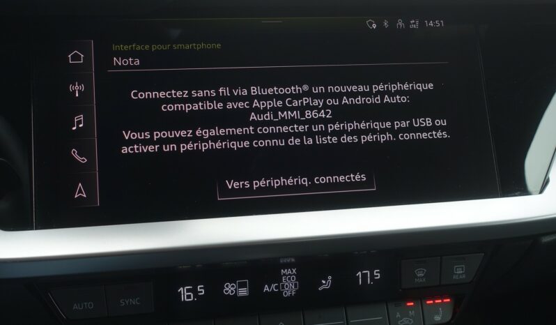 AUDI A3 SPORTBACK 40 TFSI E TRON S-TRONIC 204 CH HYBRIDE RECHARGEABLE S-LINE complet