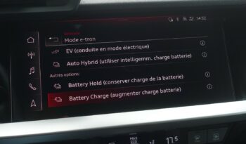 AUDI A3 SPORTBACK 40 TFSI E TRON S-TRONIC 204 CH HYBRIDE RECHARGEABLE S-LINE complet