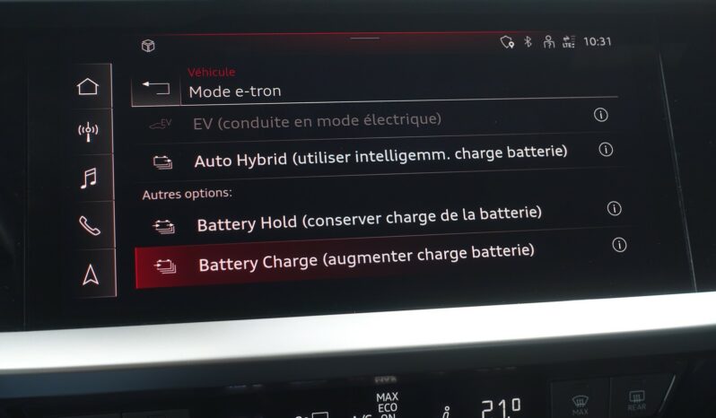 AUDI A3 SPORTBACK 40 TFSI E TRON S-TRONIC 204 CH HYBRIDE RECHARGEABLE S-LINE complet