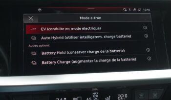 AUDI A3 SPORTBACK 45 COMPETITION TFSI E TRON S-TRONIC 245 CH HYBRIDE RECHARGEABLE  S-LINE complet