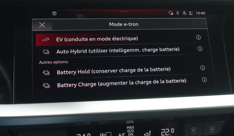 AUDI A3 SPORTBACK 45 COMPETITION TFSI E TRON S-TRONIC 245 CH HYBRIDE RECHARGEABLE  S-LINE complet