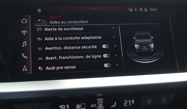 AUDI A3 SPORTBACK 40 TFSI E TRON S-TRONIC 204 CH HYBRIDE RECHARGEABLE S-LINE complet