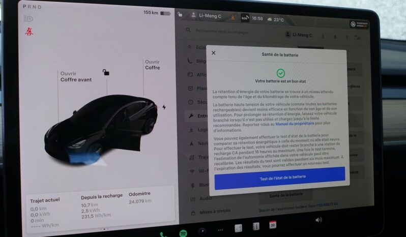 TESLA MODEL 3 STANDARD RWD PLUS complet