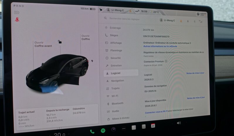 TESLA MODEL 3 STANDARD RWD PLUS complet