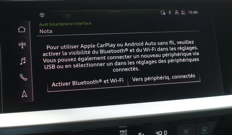AUDI A3 SPORTBACK 40 TFSI E TRON S-TRONIC 204 CH HYBRIDE RECHARGEABLE complet