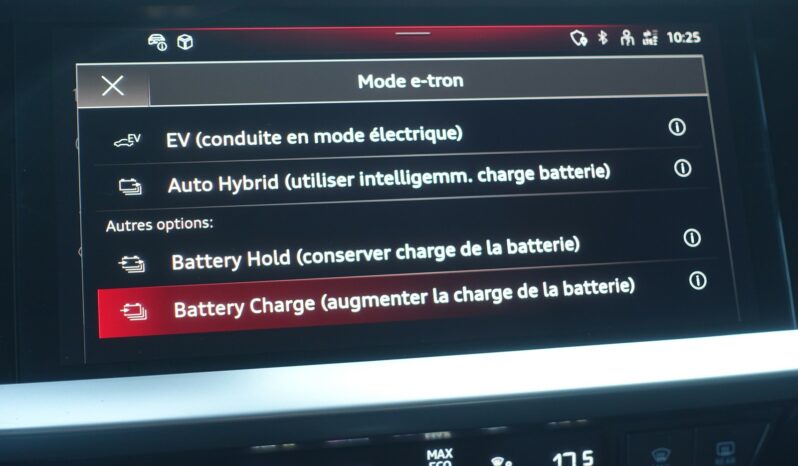AUDI A3 SPORTBACK 40 TFSI E TRON S-TRONIC 204 CH HYBRIDE RECHARGEABLE complet