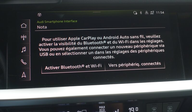 AUDI A3 SPORTBACK 40 TFSI E TRON S-TRONIC 204 CH HYBRIDE RECHARGEABLE S-LINE complet