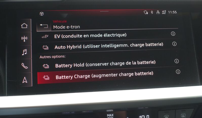 AUDI A3 SPORTBACK 40 TFSI E TRON S-TRONIC 204 CH HYBRIDE RECHARGEABLE S-LINE complet