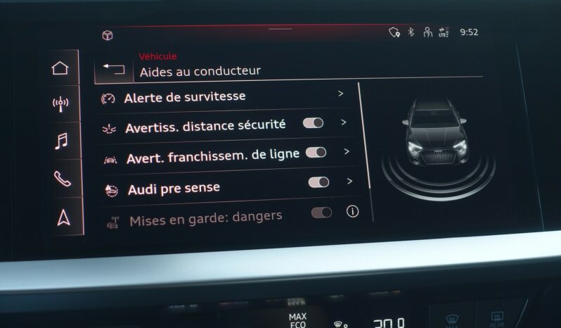 AUDI A3 SPORTBACK 40 TFSI E TRON S-TRONIC 204 CH HYBRIDE RECHARGEABLE S-LINE complet