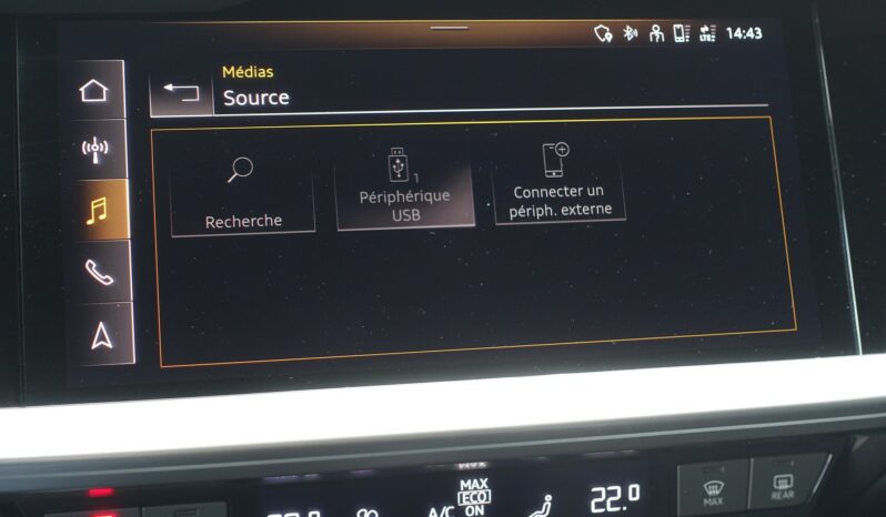 AUDI A3 SPORTBACK 45 COMPETITION TFSI E TRON S-TRONIC 245 CH HYBRIDE RECHARGEABLE S-LINE complet